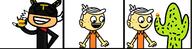 2017 artist_request burger cactus character:lincoln_loud comic cosplay crossover el_tigre looking_down open_mouth smiling // 1224x312 // 121KB