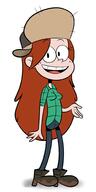 2016 artist:scobionicle99 character:wendy_corduroy gravity_falls red_hair smiling solo style_parody // 1000x2000 // 434KB