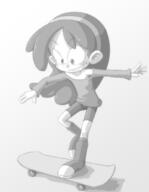 character:sid_chang looking_down skateboard skateboarding smiling solo // 793x1024 // 103KB