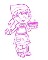 2016 alternate_outfit character:lana_loud food holding_food holding_object looking_up mud_pie smiling solo // 800x1000 // 25.6KB