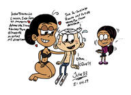 2017 age_difference arm_around_shoulder artist:julex93 barefoot blushing bra character:lincoln_loud character:maria_santiago character:ronnie_anne_santiago coloring cookie cuckquean dialogue food half-closed_eyes hand_on_shoulder hearts holding_object interracial mariacoln nipples on_knees open_mouth panties sitting smiling spanish sweat text thick_thighs topless underwear wide_hips // 1245x900 // 343.2KB
