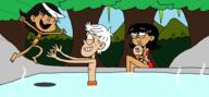 2024 aged_up artist:syfyman2xxx baby character:lincoln_loud character:linka_loud(stellacoln) character:luca_loud character:stella_zhau group jumping love_child original_character sitting stellacoln swimsuit // 1468x684 // 72KB
