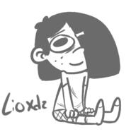 2017 artist:lioxdz background_character character:shy_qt looking_at_viewer sitting smiling solo // 380x377 // 47KB