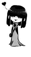 2017 artist:dracounreformed blushing character:lucy_loud clothes_swap hands_together heart makeup solo // 332x600 // 54KB
