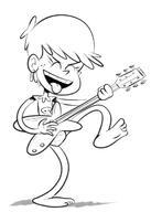 2016 artist:scobionicle99 character:luna_loud closed_eyes dancing feet guitar holding_object instrument open_mouth panties smiling solo tagme tongue_out underwear // 500x700 // 117.9KB