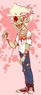 2016 artist:saladart blood character:lincoln_loud monster_boy solo zombie // 617x1426 // 372KB