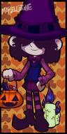 alternate_outfit artist:marcustine character:lucy_loud costume halloween holding_object smiling solo // 2000x4000 // 563KB