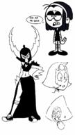 2016 black_and_white character:dominator character:lucy_loud character:pearl character:peridot crossover dialogue hair_apart steven_universe text wander_over_yonder // 720x1280 // 209KB