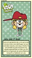2020 artist:mister-chocoroll1986 character:lana_loud grin hands_on_hips smiling solo spanish text translation_request // 1080x1920 // 2.6MB