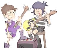 2017 artist:holoparty character:lucy_loud crossover gorillaz guitar speaker // 762x634 // 358KB
