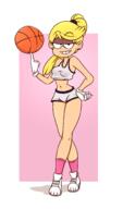 2021 aged_up alternate_outfit artist:masterohyeah basketball character:lola_loud cosplay lola_bunny looking_at_viewer parody space_jam // 1457x2478 // 586KB