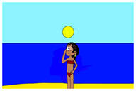 artist:marcusmilton1993 beach bikini character:ruby swimsuit // 1935x1290 // 168.9KB