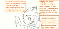 2017 artist:tmntfan85 character:lincoln_loud character:lori_loud comic comic:whats_love_anyway? crying eyes_closed hand_on_head sketch tears text // 1223x604 // 159KB