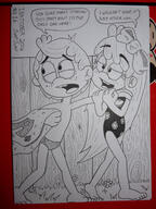 2016 artist:jumpjump character:liberty_loud character:lincoln_loud dialogue genderswap inktober libertycoln one_piece_swimsuit original_character photo selfcest square_crossover swimsuit text // 1280x1707 // 535KB