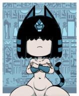 2021 alternate_outfit animal_crossing arms_crossed artist:masterohyeah bare_breasts character:ankha character:lucy_loud meme nintendo nude parody redraw solo tail video_game // 1238x1500 // 840KB