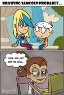 2020 artist:whimfu1 character:lincoln_loud character:luan_loud character:sam_sharp comic samcoln text thought_bubble // 1120x1660 // 1.4MB