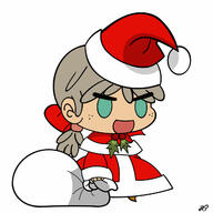 artist:hannaperan098 character:lacy_loud christmas christmas_outfit fateextra holiday lynncoln meme ocs_only original_character padoru parody santa_hat sin_kids source_request // 1280x1280 // 117.3KB