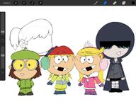 2017 character:lana_loud character:lisa_loud character:lola_loud character:lucy_loud character:lynn_loud coloring group lineup sketch text winter_clothes wip // 2048x1536 // 1.2MB