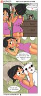 2017 alternate_hairstyle alternate_outfit artist:ssb bear character:lincoln_loud character:ronnie_anne_santiago comic comic:leni_leni_2 dialogue doll edit heart hearts panties photograph ronniecoln solo text translation underwear // 1415x3282 // 3.2MB