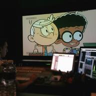 2016 behind_the_scenes briefcase character:clyde_mcbride character:lincoln_loud looking_to_the_side photo screenshot:intern_for_the_worse smiling text // 1080x1080 // 60KB