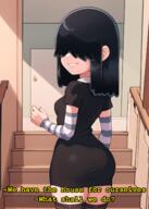 2023 aged_up aI-generated artist:losforrycustom ass character:lucy_loud dialogue grin looking_at_viewer looking_back rear_view smiling solo thigh_highs // 1024x1440 // 1.7MB