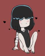 blushing character:lucy_loud feet panties simple_background smiling solo tagme underwear // 525x651 // 107KB
