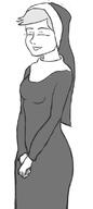 2016 alternate_outfit character:leni_loud eyes_closed hands_clasped nun smiling solo // 507x1136 // 99KB