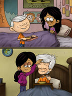 aged_up artist:parasomnico bed character:lincoln_loud character:ronnie_anne_santiago commission commissioner:that-engineer pillow ronniecoln sick smiling // 1280x1708 // 295.9KB