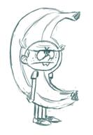 2017 artist:duskull banana character:lincoln_loud costume frowning sketch solo // 310x448 // 51KB
