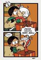 artist_request character:lincoln_loud character:ronnie_anne_santiago christmas comic interracial kiss ronniecoln source_request // 900x1300 // 239.2KB