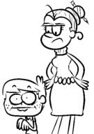2016 artist:skeluigi character:agnes_johnson character:lincoln_loud frowning hands_on_hips // 351x499 // 11.8KB