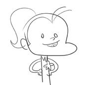 2016 artist:pyg character:luan_loud hands_on_hips sketch smiling solo // 1000x900 // 107KB