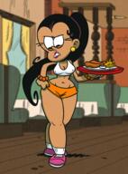 artist:racoonfoot character:carlota_casagrande character:lucy_loud cleavage holding_food hooters nipple_outline solo tagme thick_thighs waitress wardrobe_malfunction wide_hips wristband // 1516x2048 // 3.5MB