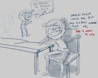 2022 artist_request character:lincoln_loud dialogue fanfiction:the_prodigal_lincoln looking_at_viewer pointing sign sitting sketch solo sweat talking_to_viewer text // 2000x1600 // 1.3MB