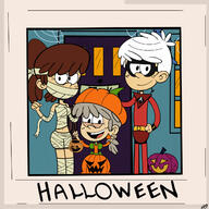 aged_up artist:hannaperan098 character:lacy_loud character:lincoln_loud character:lynn_loud halloween holiday lynncoln original_character sin_kids source_request text // 1280x1280 // 248.1KB