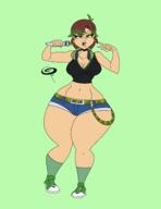 aged_up alternate_hairstyle alternate_outfit alternate_universe artist:chillguydraws au:thicc_verse bare_breasts big_breasts character:lisa_loud open_mouth shorts solo tagme thick_thighs // 2550x3300 // 638KB