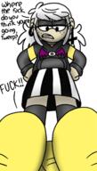 2023 artist:toondude08 character:leia_loud character:lupa_loud looking_at_another low-angle_view ocs_only original_character sin_kids // 409x720 // 242KB