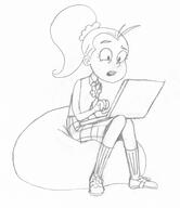 2016 artist_request character:luan_loud couch laptop sketch solo // 1406x1631 // 347.4KB