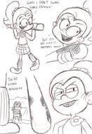 2016 angry artist:jumpjump baseball_bat blood character:luan_loud character:ronnie_anne_santiago comic comic:the_loud_comic half-closed_eyes holding_object sketch smiling text tied_up // 1300x1900 // 1.4MB