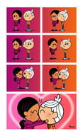 2019 artist:sp2233 blushing character:lincoln_loud character:ronnie_anne_santiago comic hands_on_cheeks heart kissing looking_at_another ronniecoln // 1280x2095 // 306KB