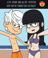 aged_up beach bikini character:lincoln_loud character:maggie maggiecoln selfie two_piece_swimsuit // 1772x2108 // 547.3KB