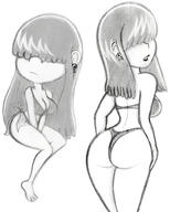 2016 aged_up artist:amigodan bikini character:lucy_loud sketch solo swimsuit // 1169x1461 // 854KB