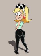 alternate_outfit arms_crossed artist_request big_ass big_breasts blushing character:leni_loud looking_back looking_down rear_view smiling solo tagme // 1182x1594 // 284KB