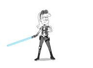 2017 artist:sketchtoons character:leni_loud lightsaber parody solo star_wars // 1431x1043 // 178KB