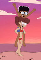 artist:jmdx64 beach bikini character:clyde_mcbride character:lynn_loud swimsuit // 1600x2343 // 219.5KB