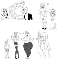 aged_up artist:chillguydraws au:thicc_verse bare_breasts big_breasts character:beast_boy character:linka_loud character:mabel_pines character:raven crossover dc_comics gravity_falls size_difference teen_titans thick_thighs // 3300x3300 // 1.3MB