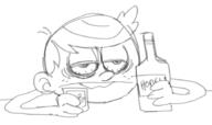 2016 alcohol artist:drawfriend bottle character:lincoln_loud drunk glass half-closed_eyes holding_beverage holding_object sketch solo // 913x541 // 138.0KB