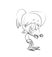 animated character:lynn_loud dancing sketch smile solo // 597x646 // 340KB