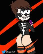ass big_ass character:luna_loud face_paint halloween holding_object holiday looking_at_viewer phone rear_view solo // 420x532 // 28.2KB
