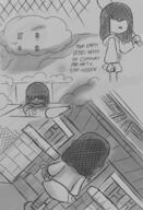 2016 artist:jumpjump baseball_bat character:lucy_loud comic comic:the_loud_comic dialogue holding_object looking_back rear_view sketch solo sweater text // 1300x1900 // 1.4MB